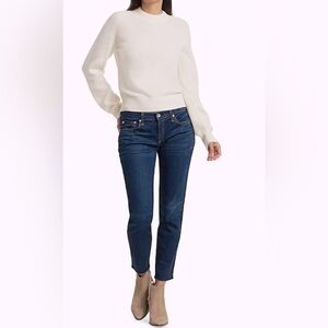 Rag & Bone Dre Low Rise Slim Boyfriend Jeans | New Worn (Dark Blue) | Size 27